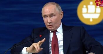 Путін заявив, що «вся Україна наша». ВІДЕО Володимир Путін відзначився низкою цинічних заяв щодо перебігу геноцидної війни з українським народом